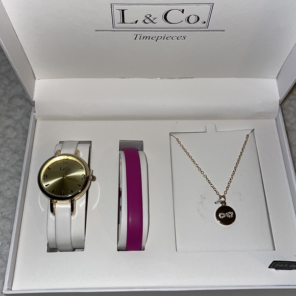 L&Co | Accessories | Lco Timepieces Watchnecklace Set | Poshmark